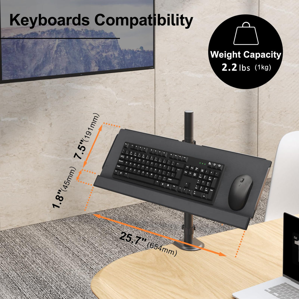 PUTORSEN Keyboard and Mouse Tray