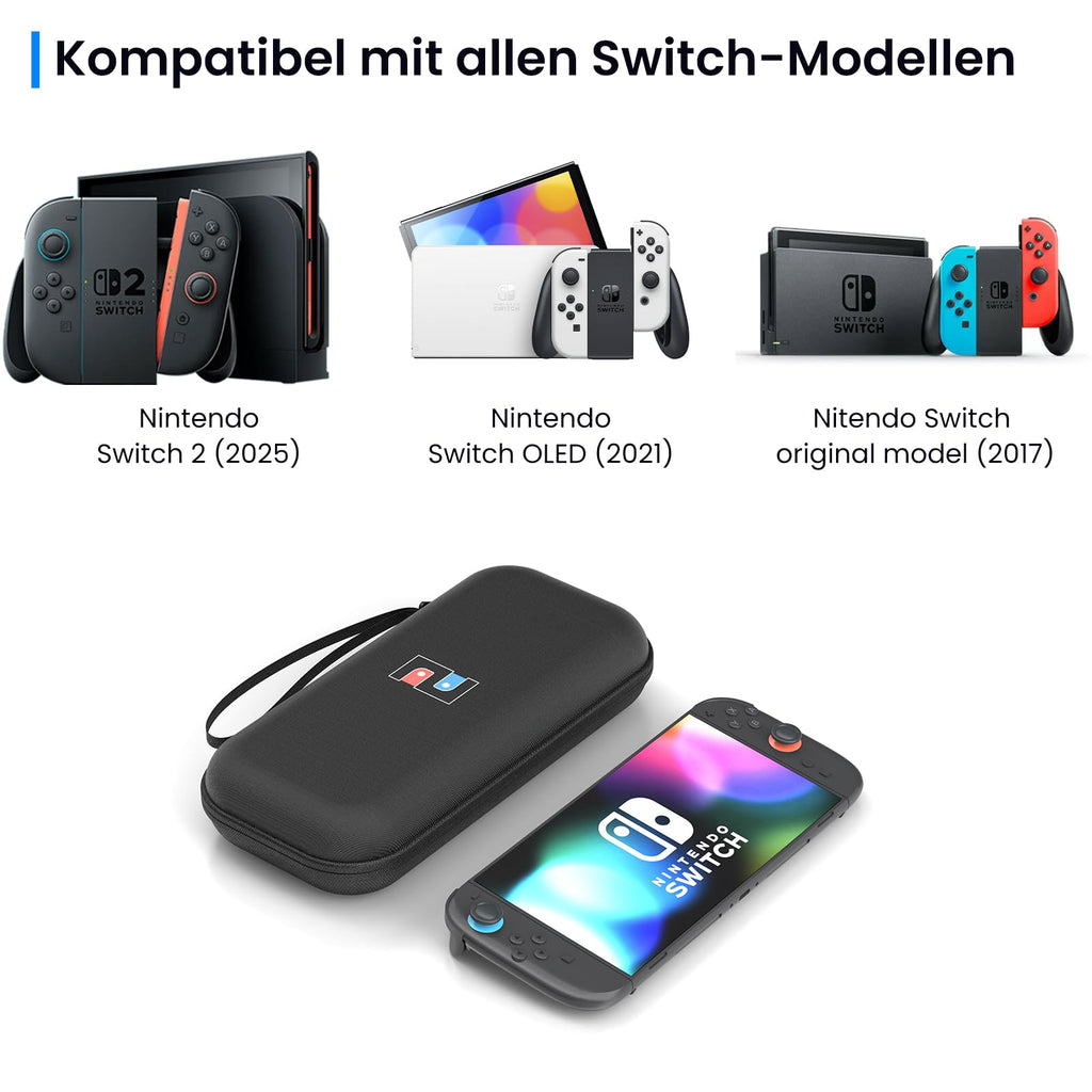 MEKO Nintendo Switch Protective Hard Travel Case - Black