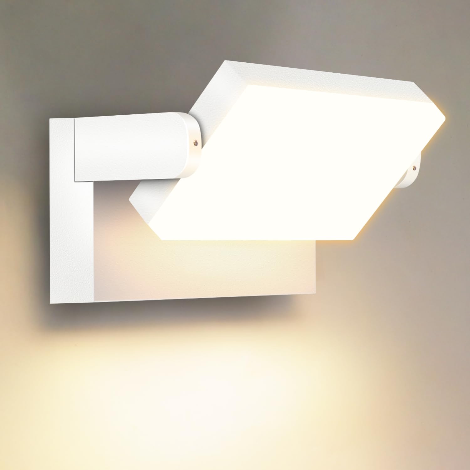 Kingwen 40W Outdoor LED Wall Light – 360° Rotatable, IP65, White