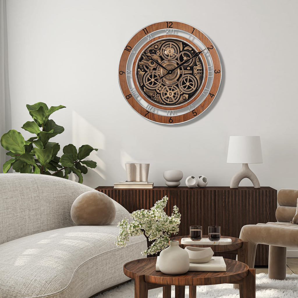 LAFOCUSE Vintage Steampunk Wall Clock