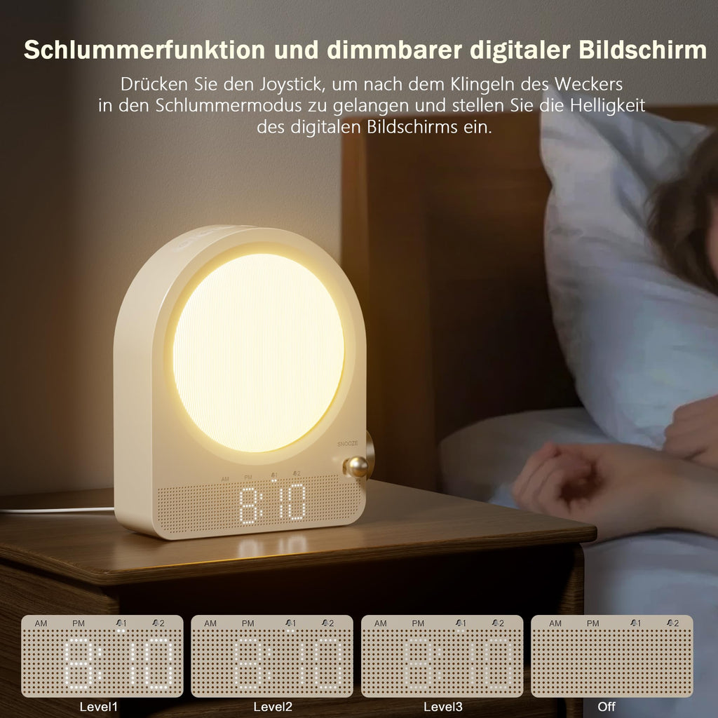 Budzik z regulowanym światłem – Lampa nocna