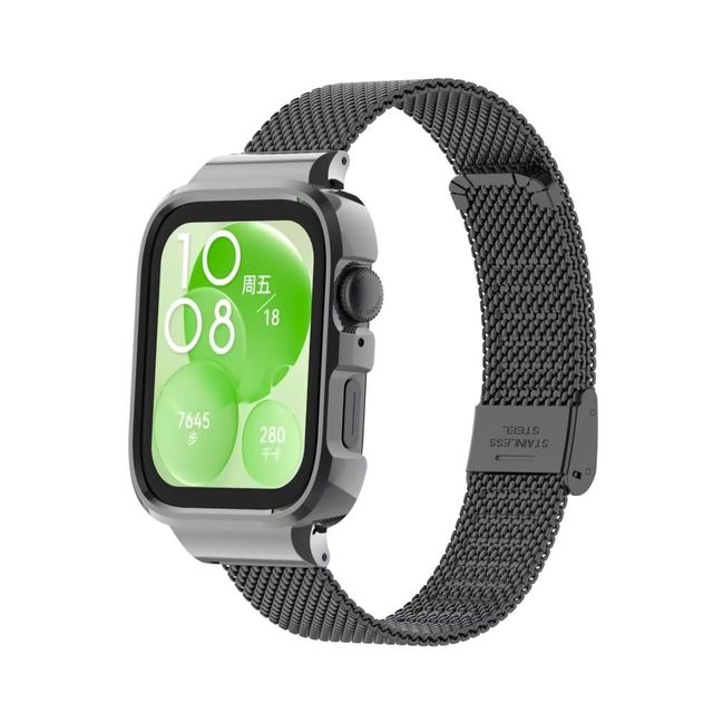 Pasek ze stali nierdzewnej do Huawei Watch Fit 3/4/5 – Czarny