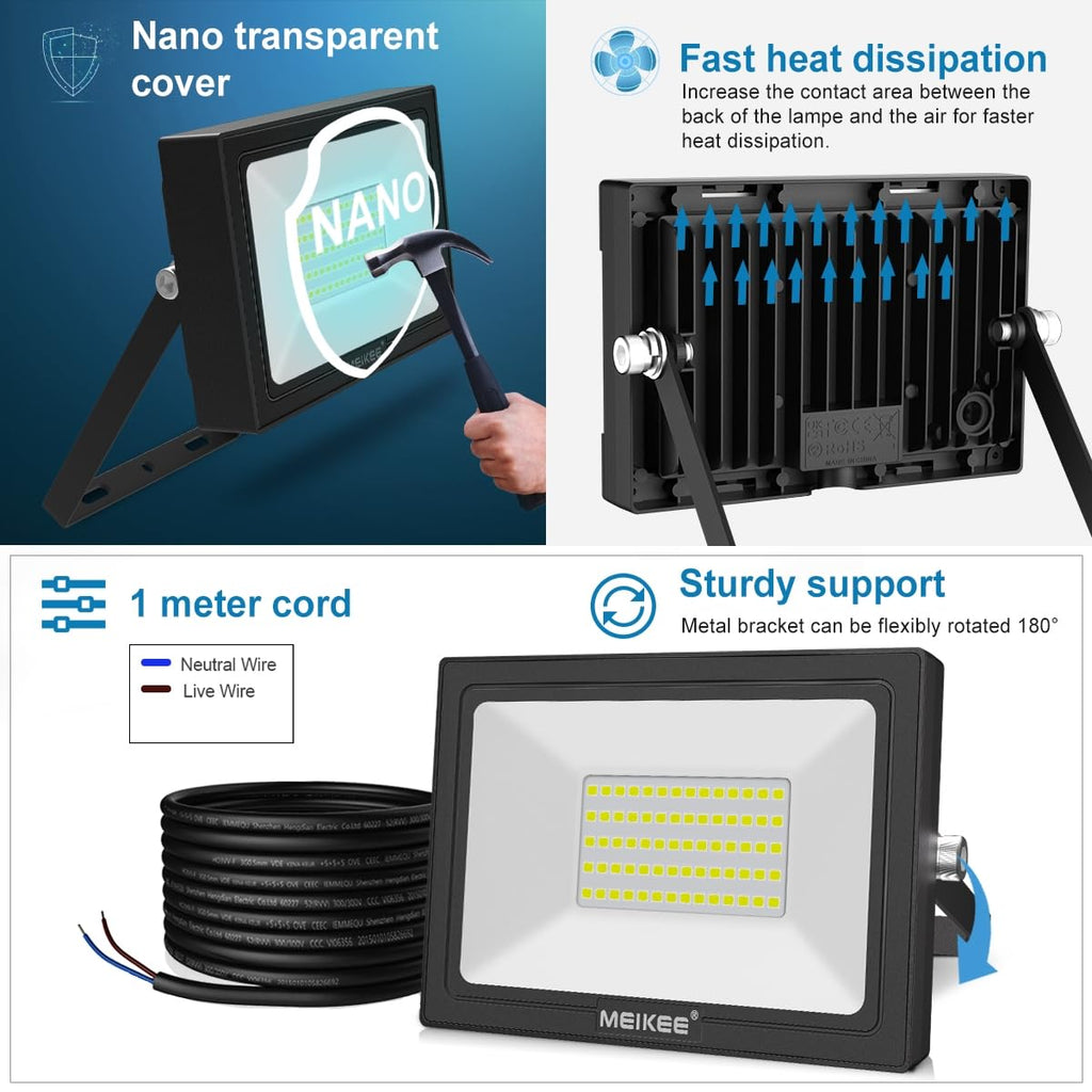 MEIKEE 60W LED Floodlight – Outdoor Floodlight