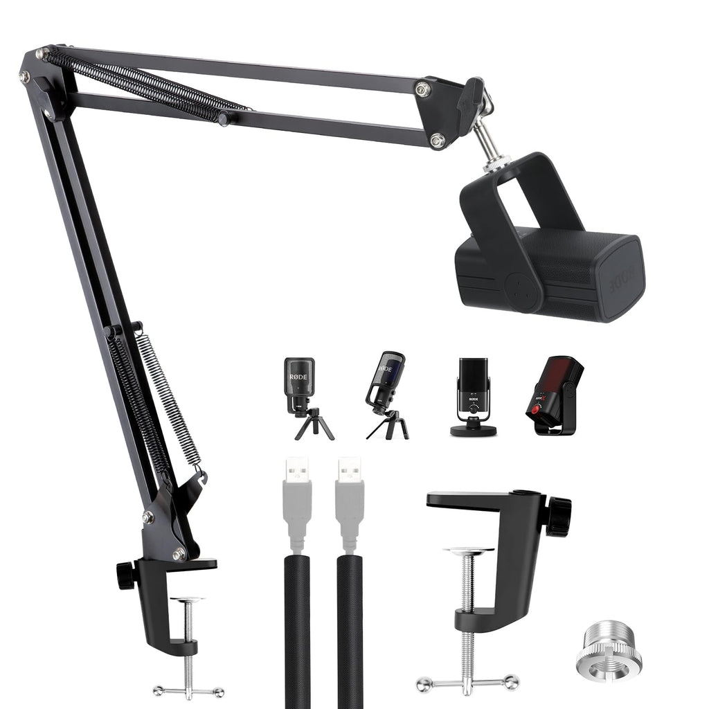 YOUSHARES Microphone Arm Stand for Rode NT-USB+ – Professional Podcast Stand