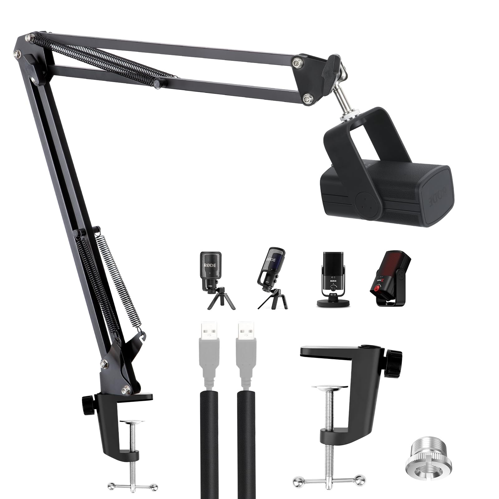 YOUSHARES Microphone Arm Stand for Rode NT-USB+ – Professional Podcast Stand