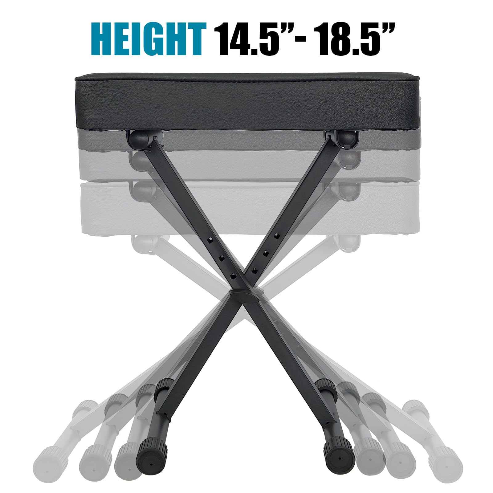 Keyboard bench with adjustable height