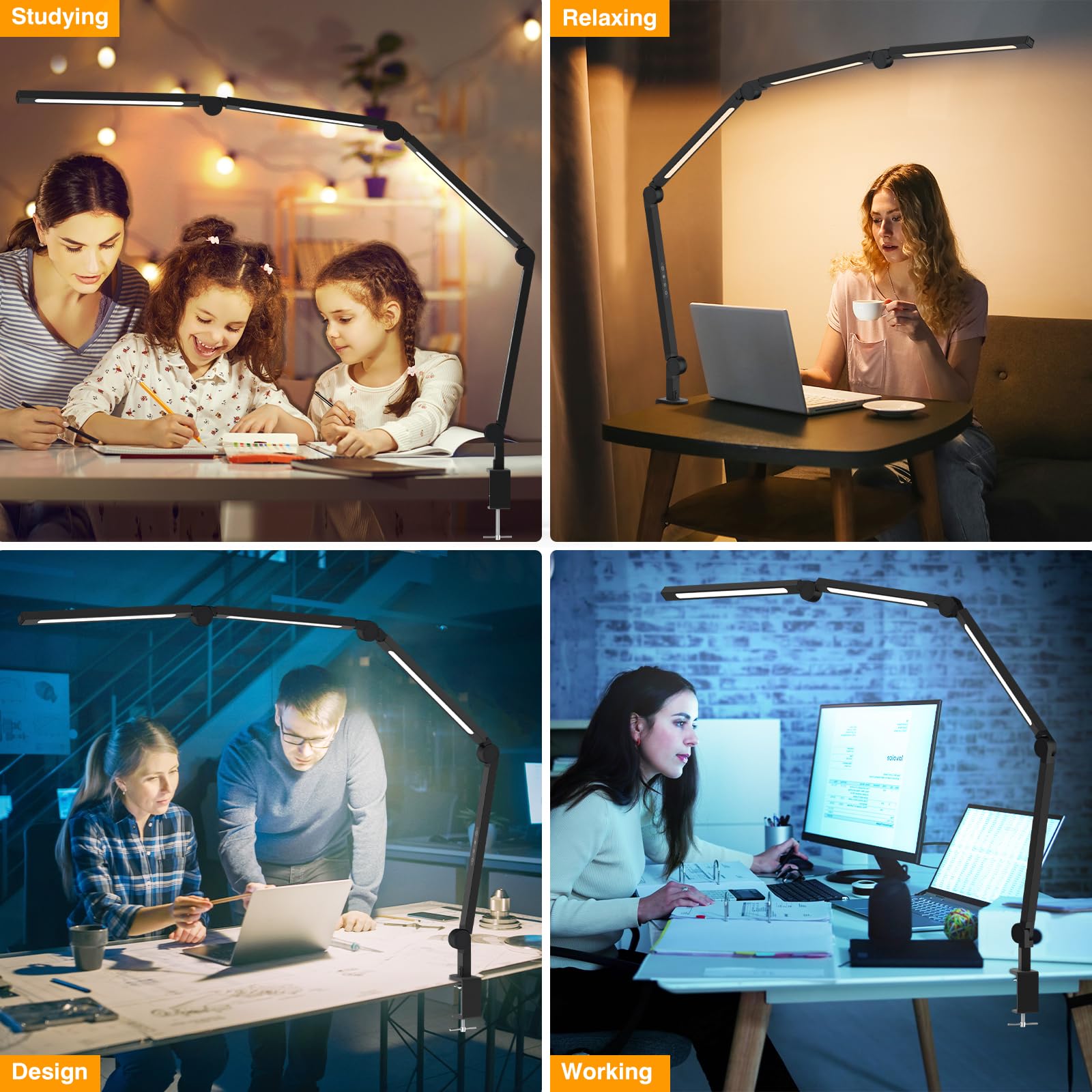 LED Desk Lamp with Clip – Flexible, For Desk and Bed