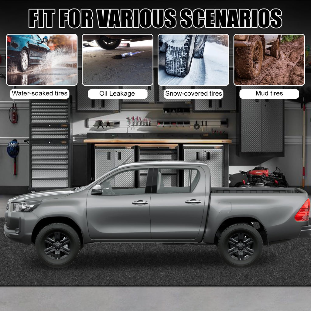 Waterproof garage mat for Toyota Hilux, Panamera, Cayenne – 8'3" x 19'