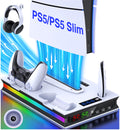 PS5 Stand with LED Backlight and 3-Speed Fan - Vertical Stand for PS5 Slim/Pro (Copy) (Copy)