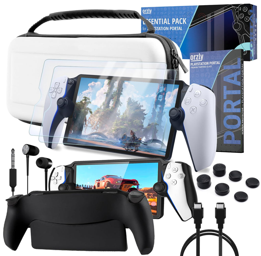 Accessory Kit for PlayStation Portal – Case, Headphones, Screen Protector, and More – White