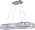 K9 Crystal Chandelier, Oval, 70 cm – Laser Cut, Adjustable Height 50–107 cm