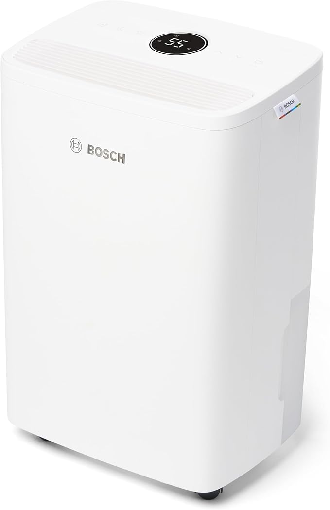 Bosch Dry 1000 – Quiet Dehumidifier for Rooms up to 17m², White