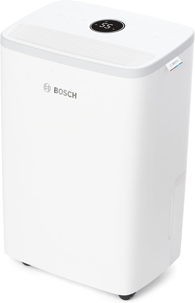 Bosch Dry 1000 – Quiet Dehumidifier for Rooms up to 17m², White