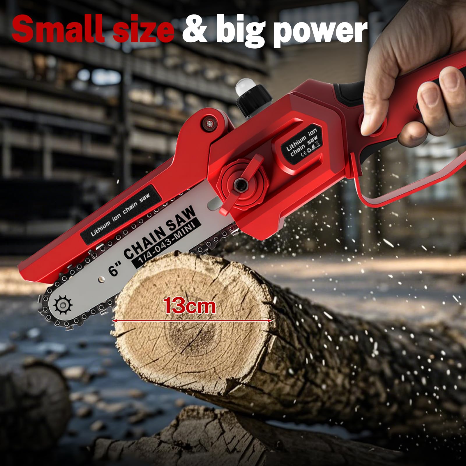 2-in-1 Mini Chainsaw and Telescopic Pruner 6 inches