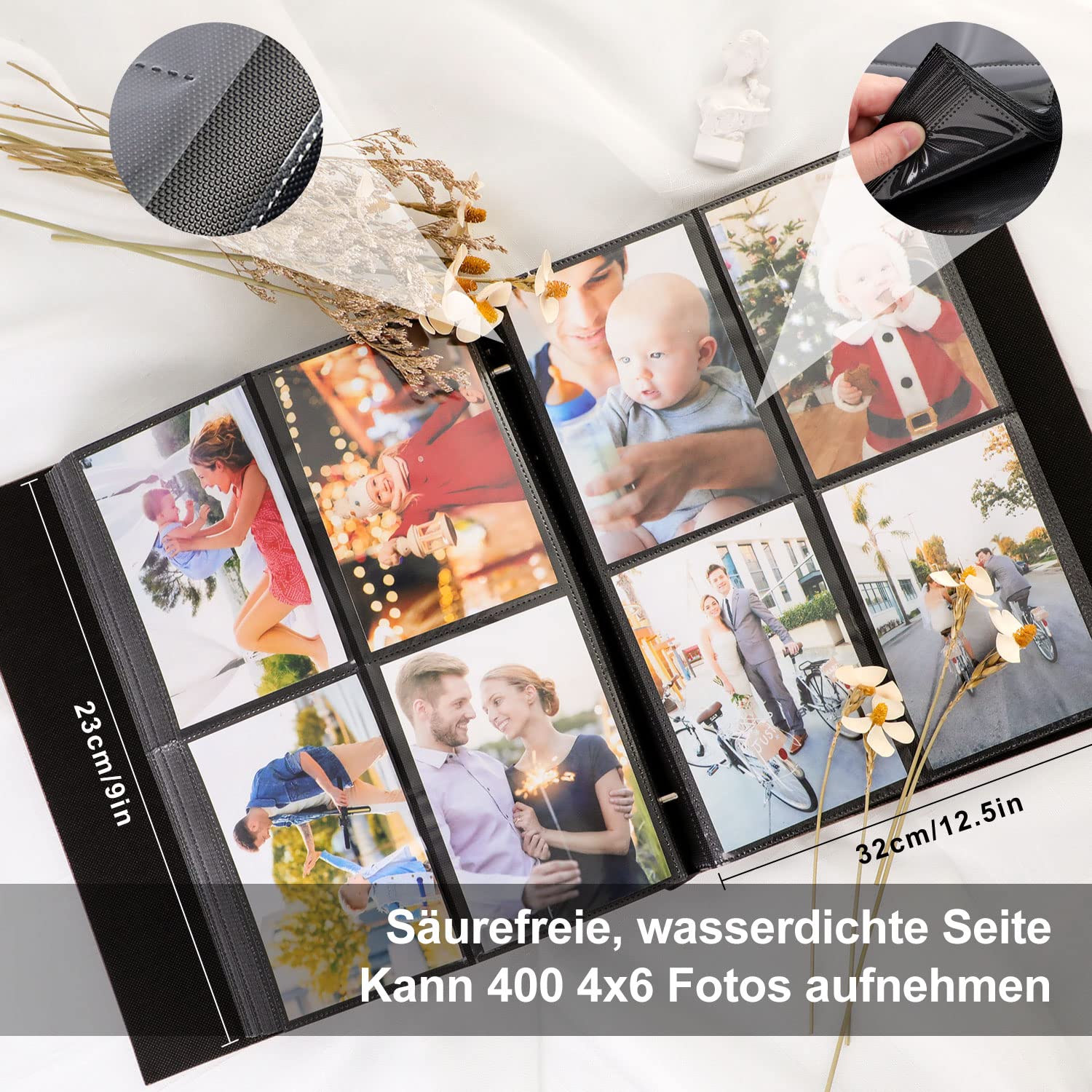 Lanpn 10x15 400-Photo Album – Linen, Portrait Format, Beige (Copy)