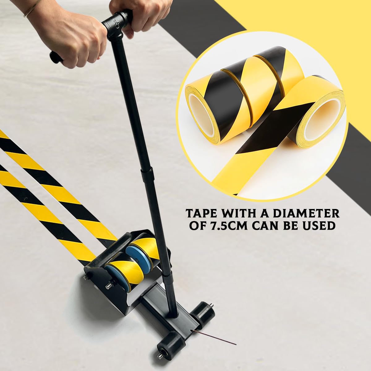 Handheld floor tape applicator line marking tape dispenser ergonomic tool – Standard