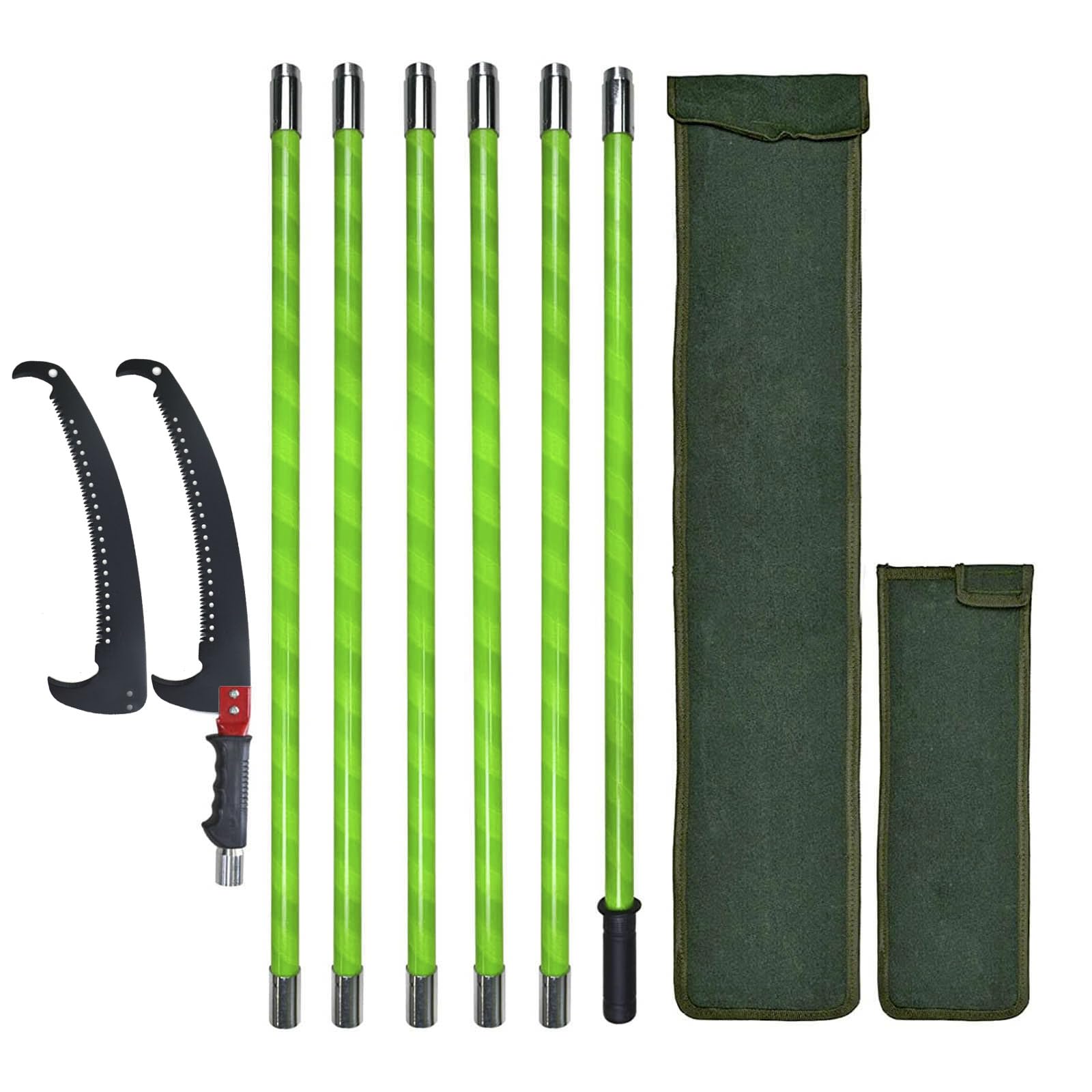 SurmountWay 8m Extendable Pole Saw – Adjustable Length, Garden Set, Bag Included