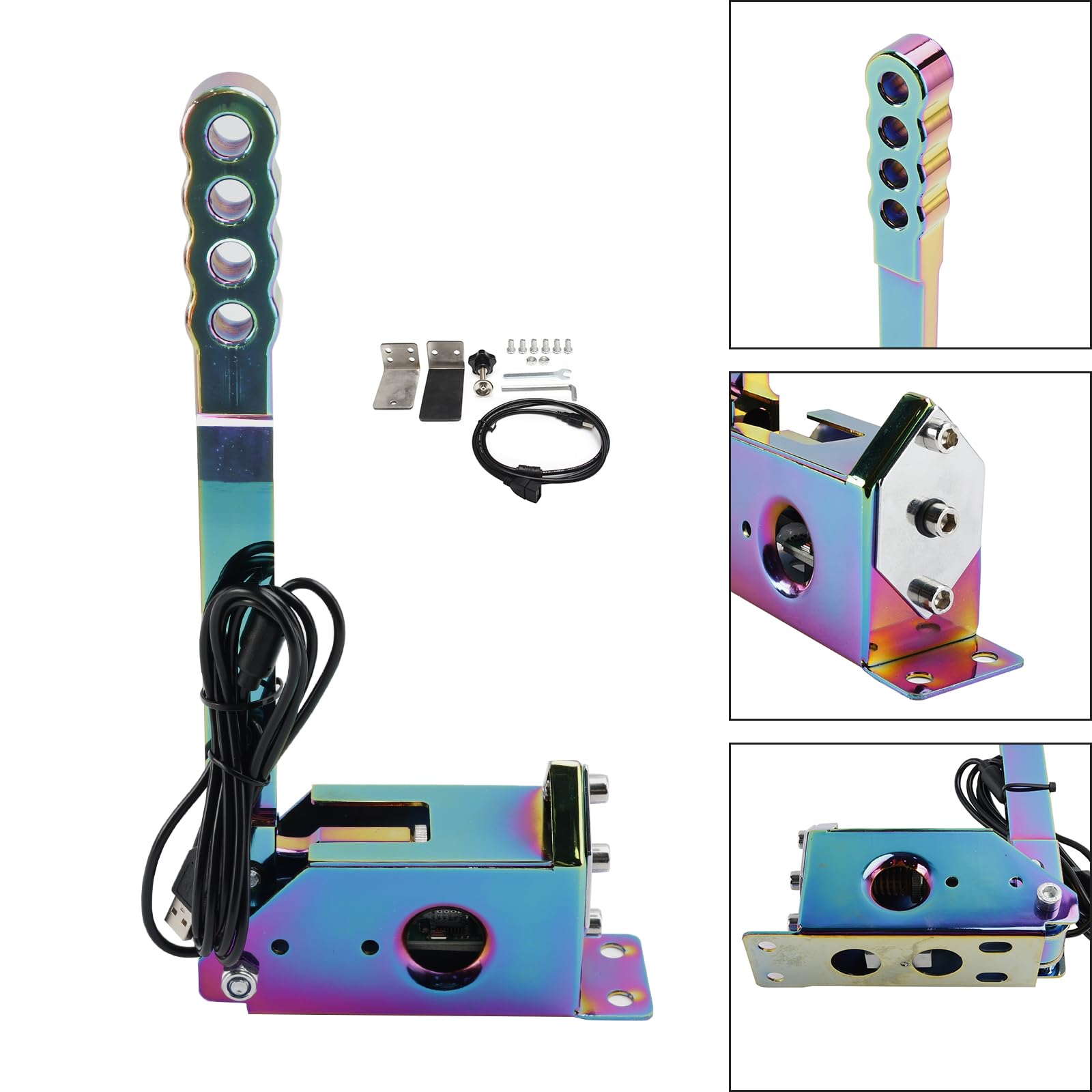 Hamulce ręczne USB do sim racing czujnik Hall kompatybilny z Logitech & Fanatec – Kolor