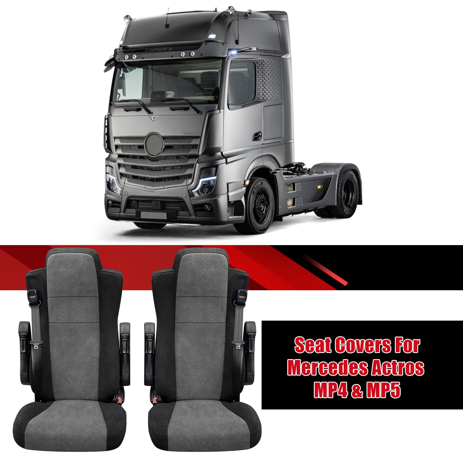 Seat covers for Mercedes ACTROS MP4/MP5 front protective cushions – ACTROS MP4/MP5