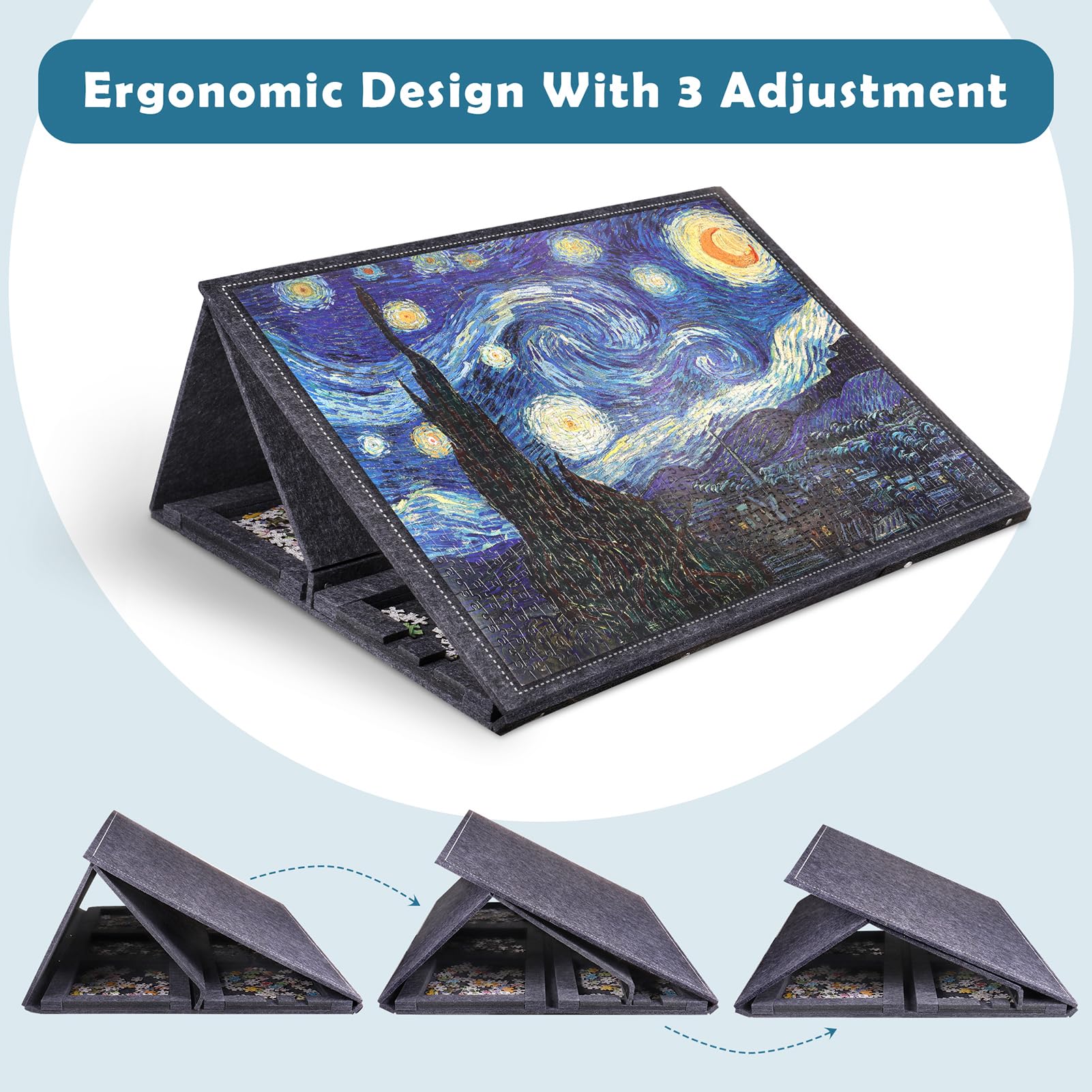 Portable jigsaw puzzle table