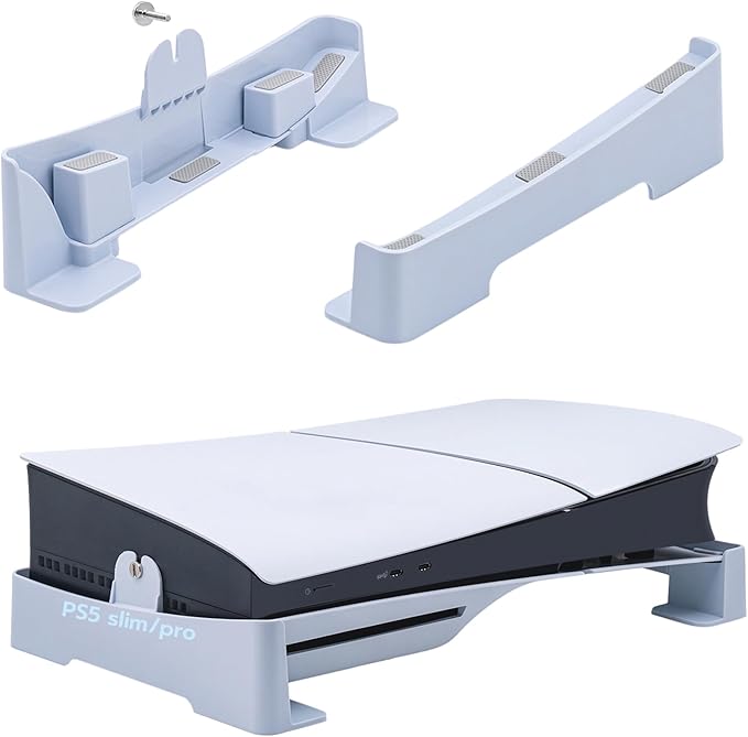 PS5 Stand with Headphone Holder and Controller Charging Station – Black