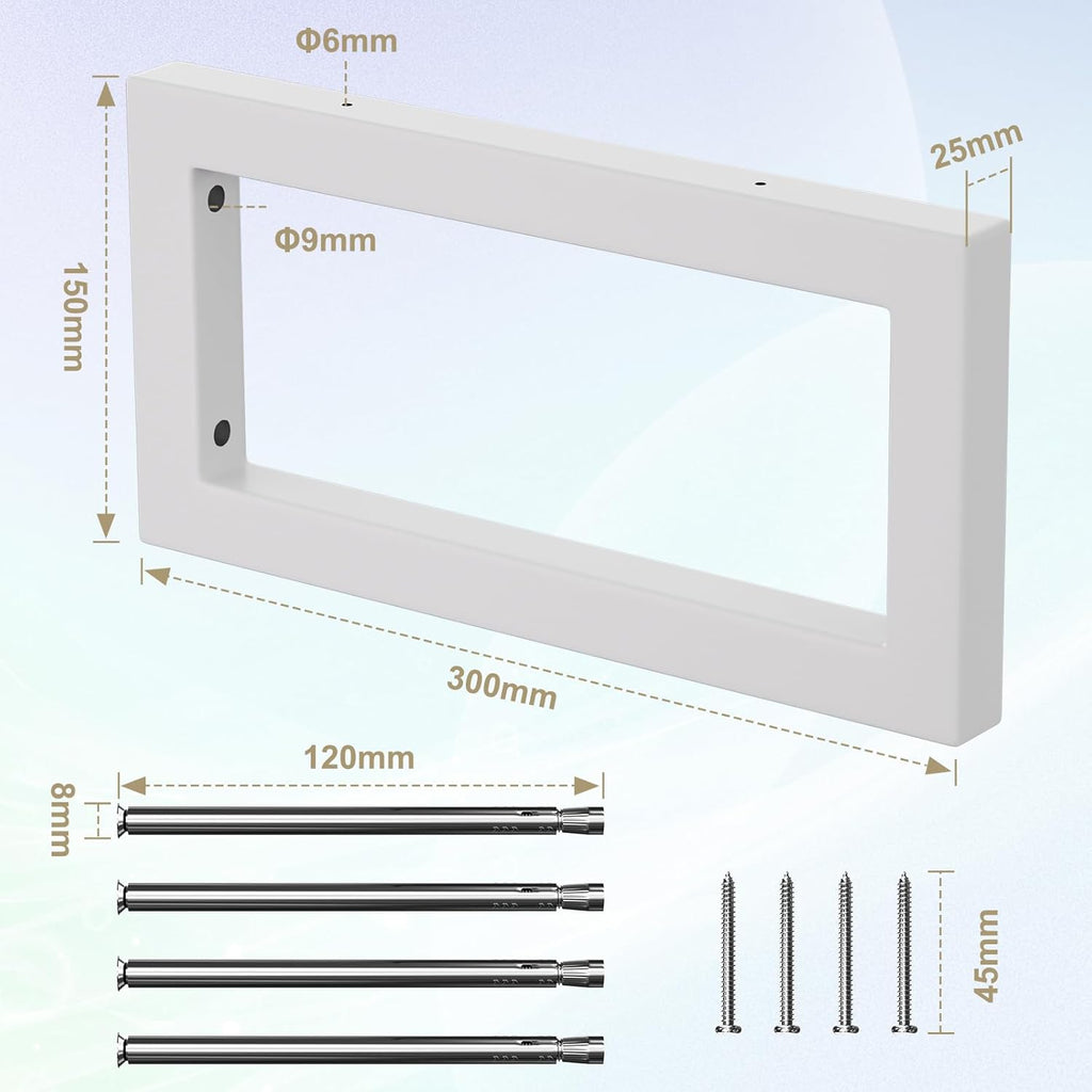 Wall Brackets for Washbasin 30 cm – Set of 4