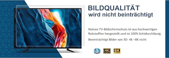 Notvex Ochrona Ekranu TV 55" — Przezroczysta Osłona Akrylowa