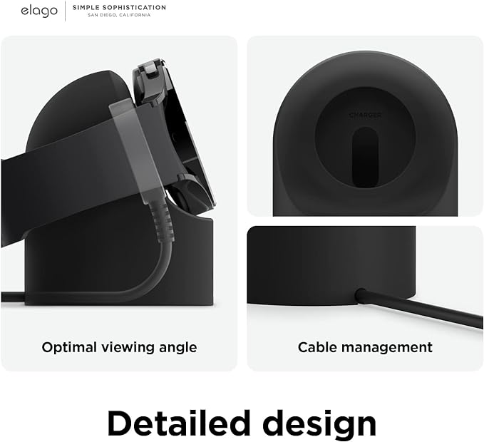 Elago GW2 Stojak na Ładowarkę Samsung Galaxy Watch 7/7 Ultra/6/6 Classic/5/5 Pro – Silikon, Tryb Nocny