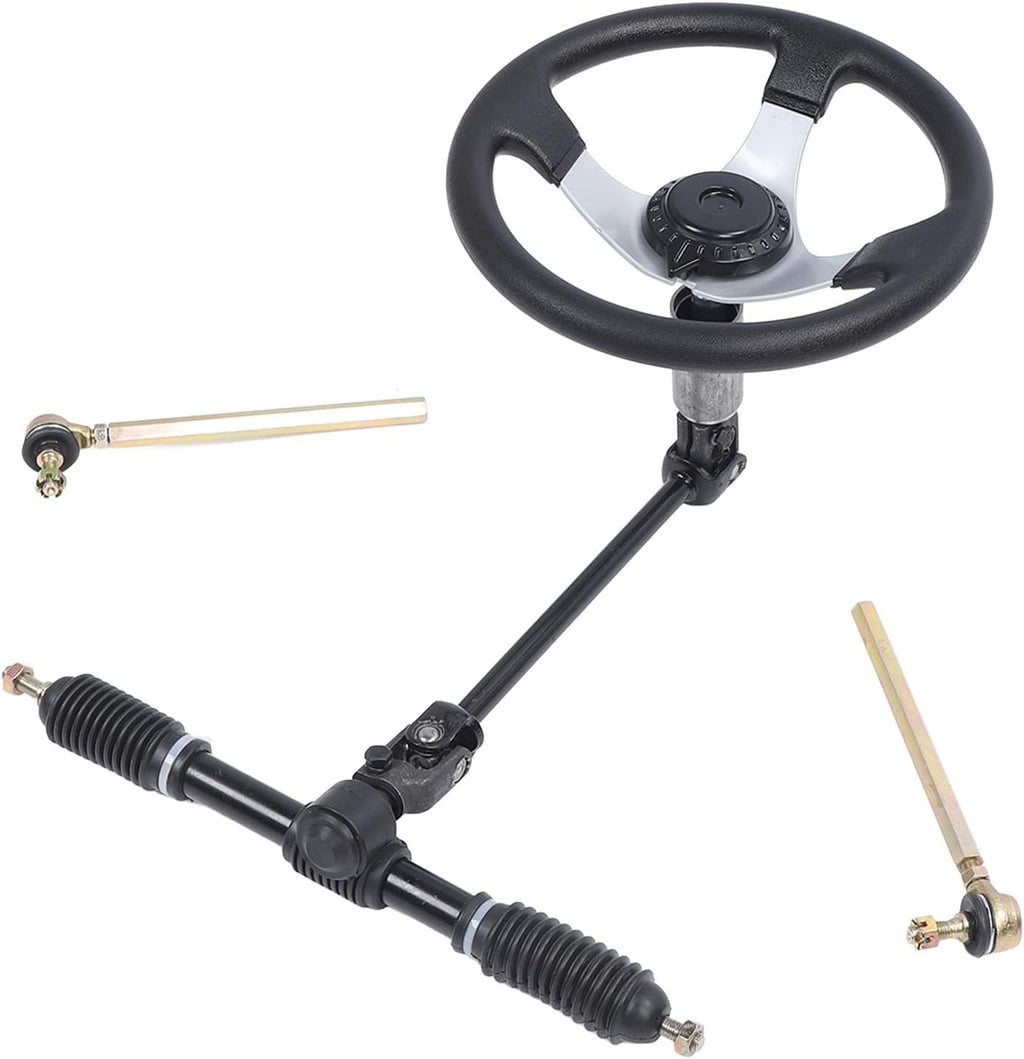 Zestaw kierownicy 300mm stal dobra regulacja dla wózka golfowego gokart UTV