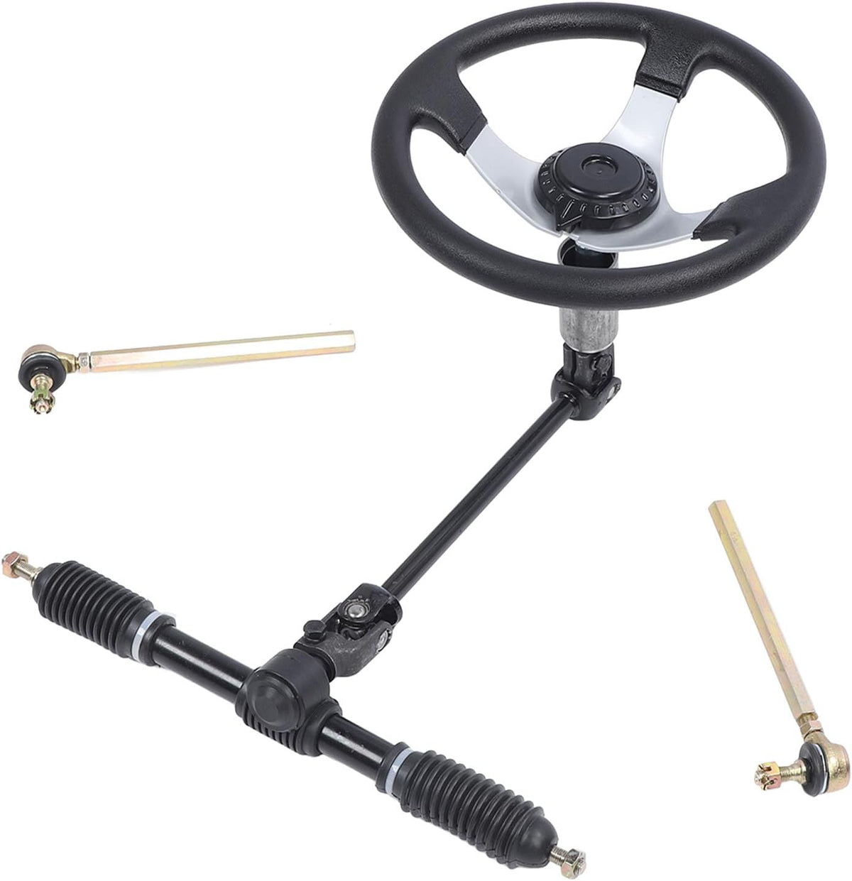 Zestaw kierownicy 300mm stal dobra regulacja dla wózka golfowego gokart UTV