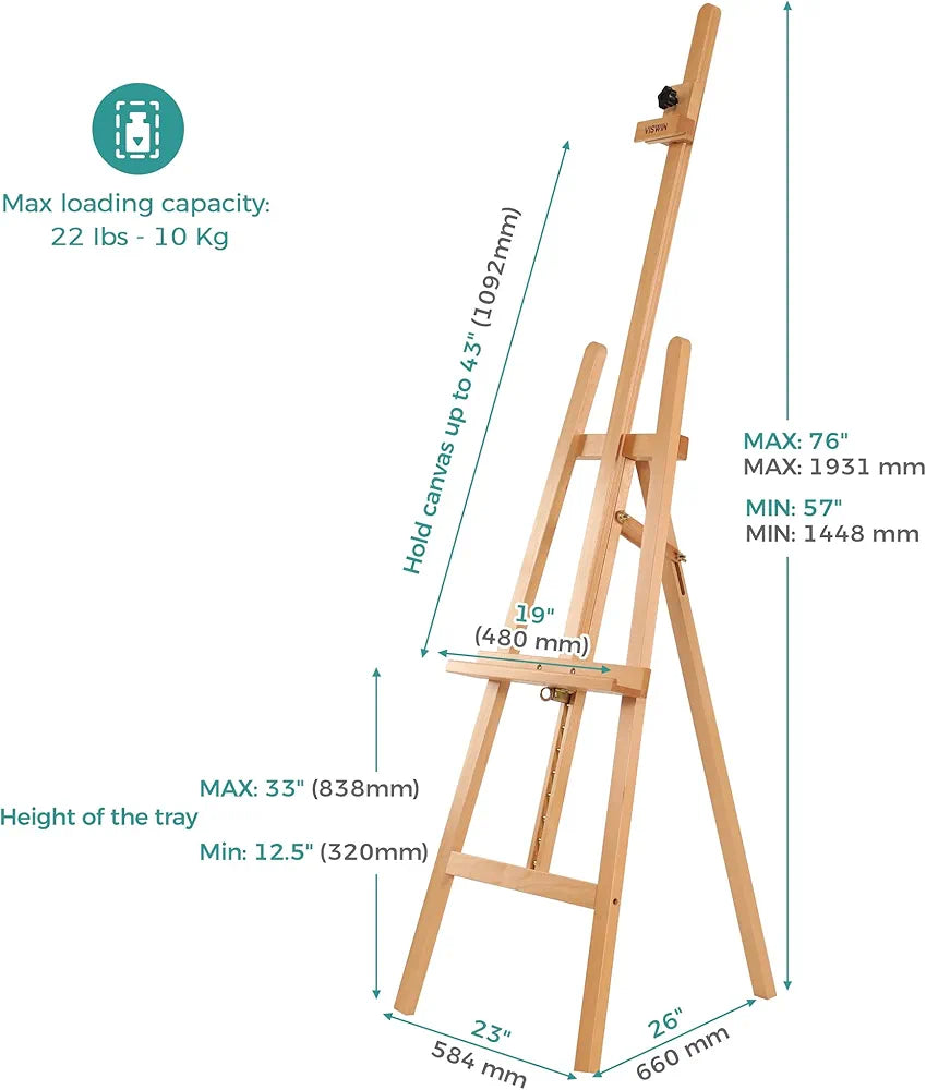 Sztaluga Artystyczna A-Frame – Składana, Drewno Bukowe