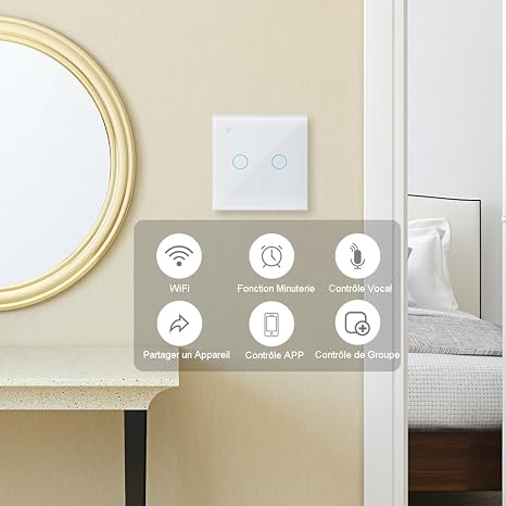 KETOTEK Inteligentny Włącznik WiFi 2-Kanałowy | Tuya / Smart Life | Alexa & Google