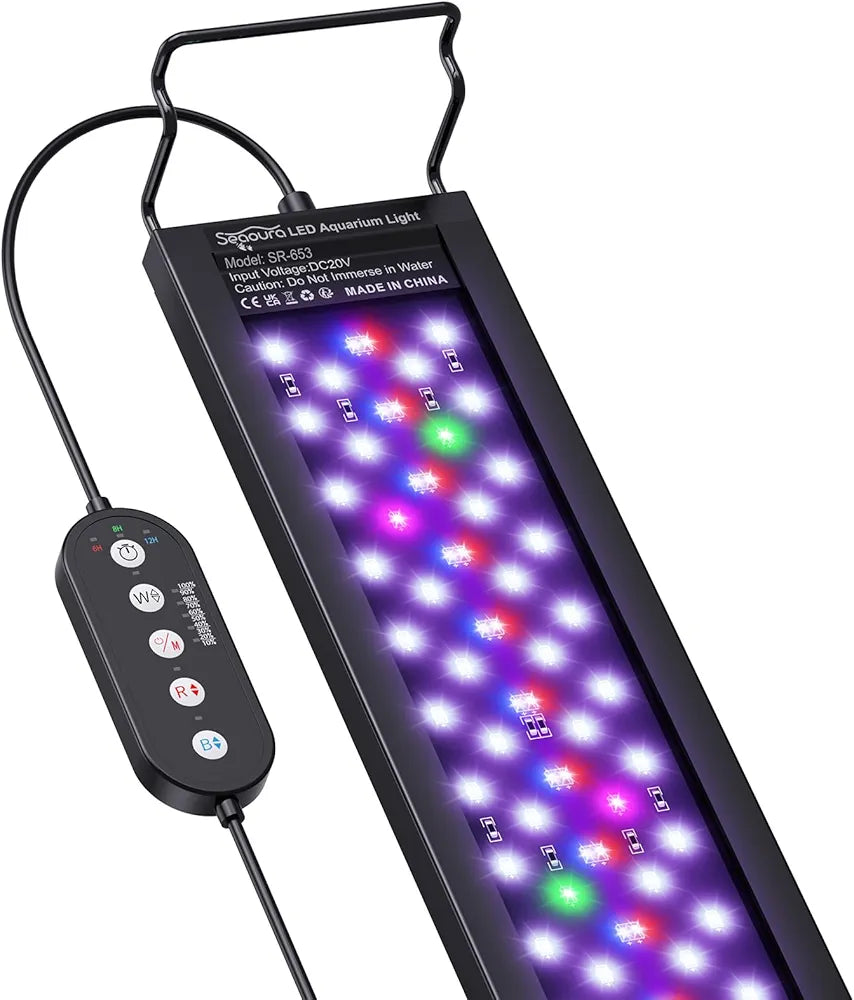 SEAOURA SR-653 Oświetlenie LED do Akwarium 90-106cm – Pełne Spektrum, Timer, 3 Kanały WRB