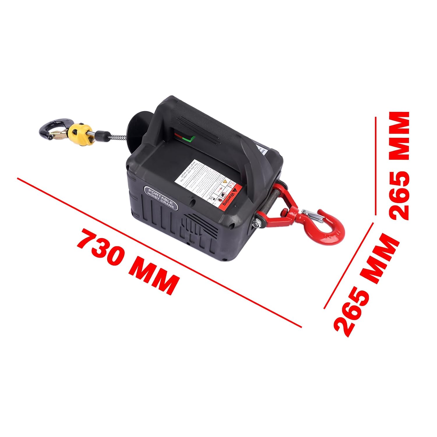 NEWTRY 3-in-1 Electric Winch 500 kg – Wireless Remote, 7.6 m Rope, 1500 W