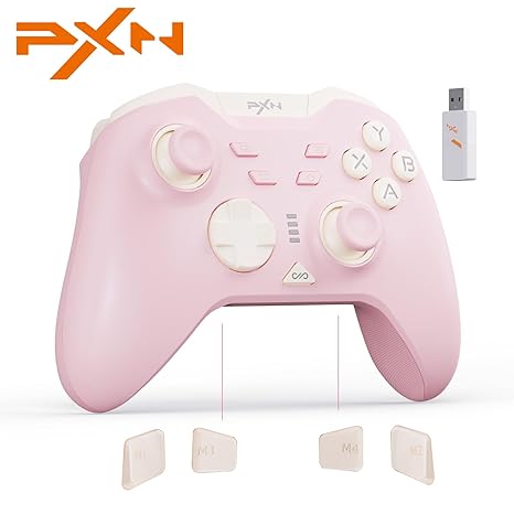 Kontroler bezprzewodowy PXN P5 – Hall Joystick, 3 tryby, 6-osiowy żyroskop