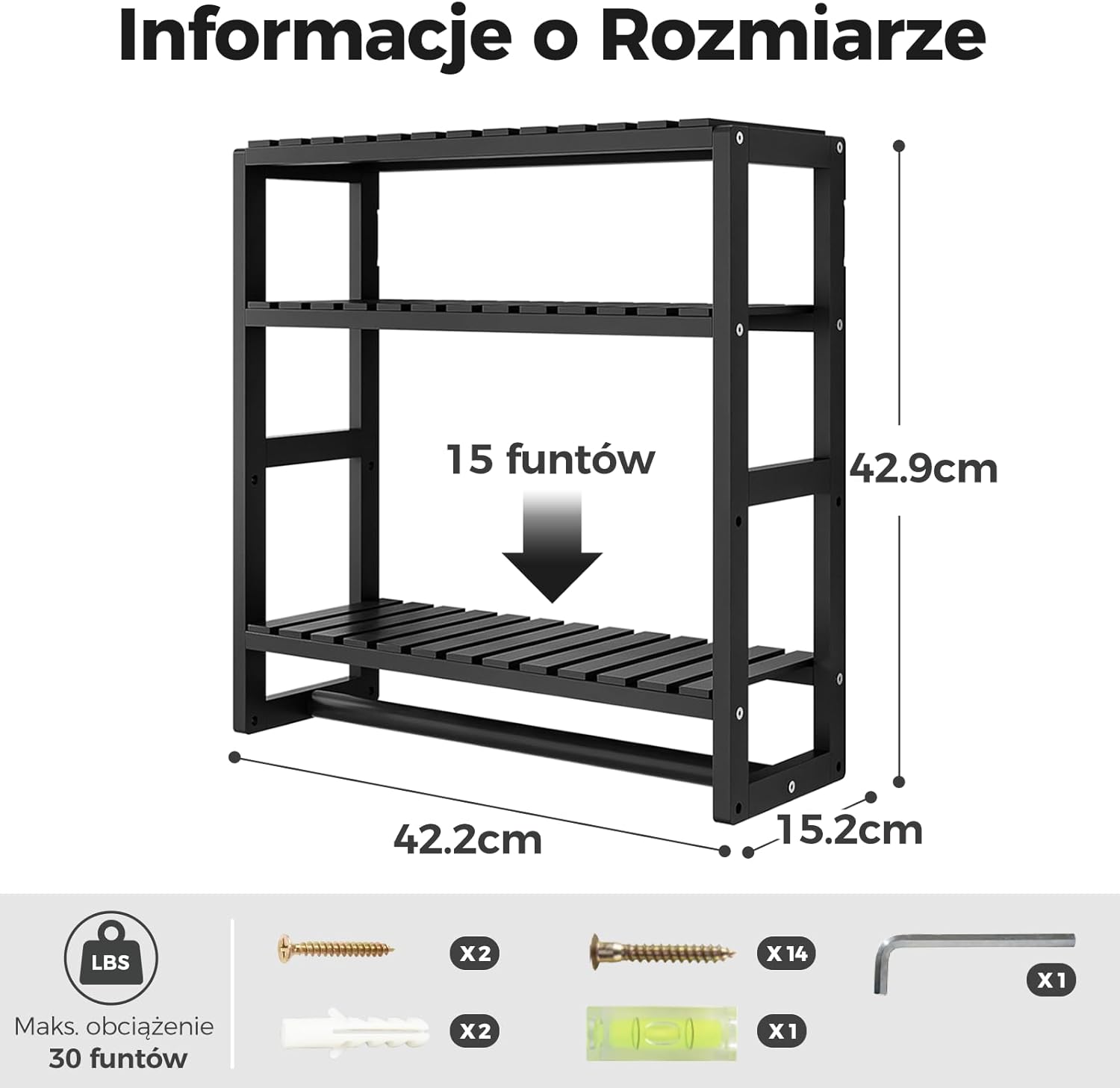 Bamboo Bathroom Organizer – Adjustable Wall Shelf, 3 Shelves