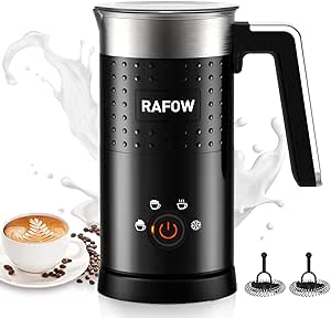 4-in-1 Electric Milk Frother – 300ml, Quiet, Cold and Hot Foam