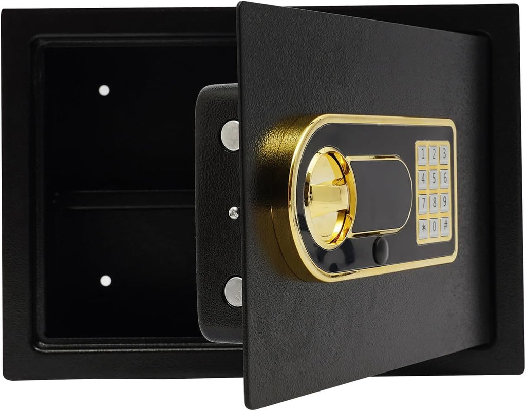 Secure Fireproof Safe 25L Waterproof Wallet Removable Shelf - Black