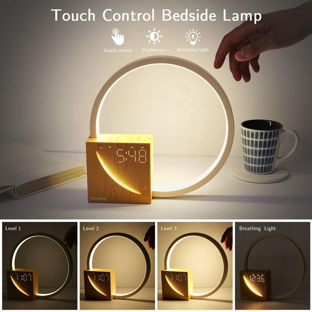 Blonbar AJ300 Night Light with Alarm Clock – LED, touch, nature sounds