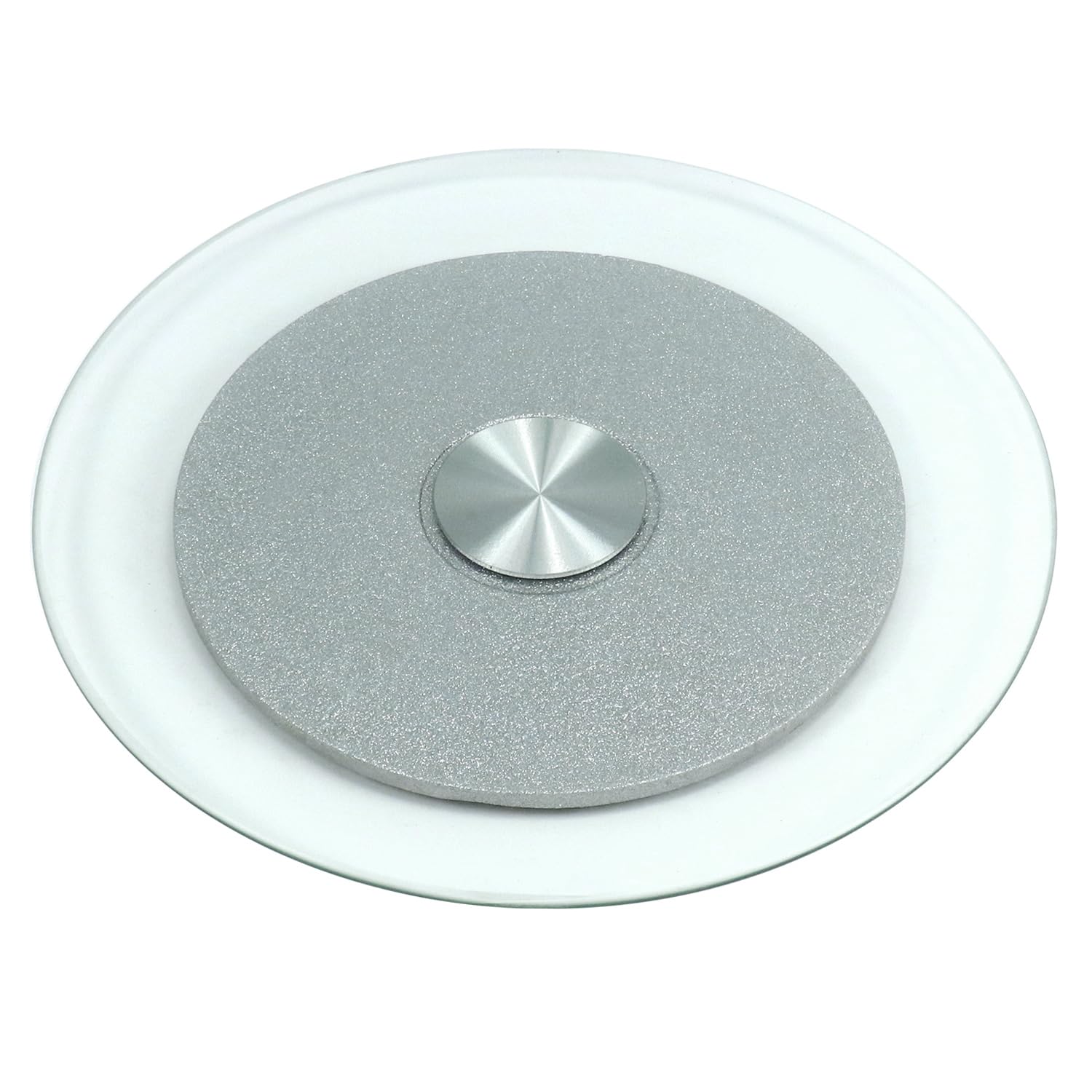 QWORK® Tempered Glass Lazy Susan Swivel Serving Plate