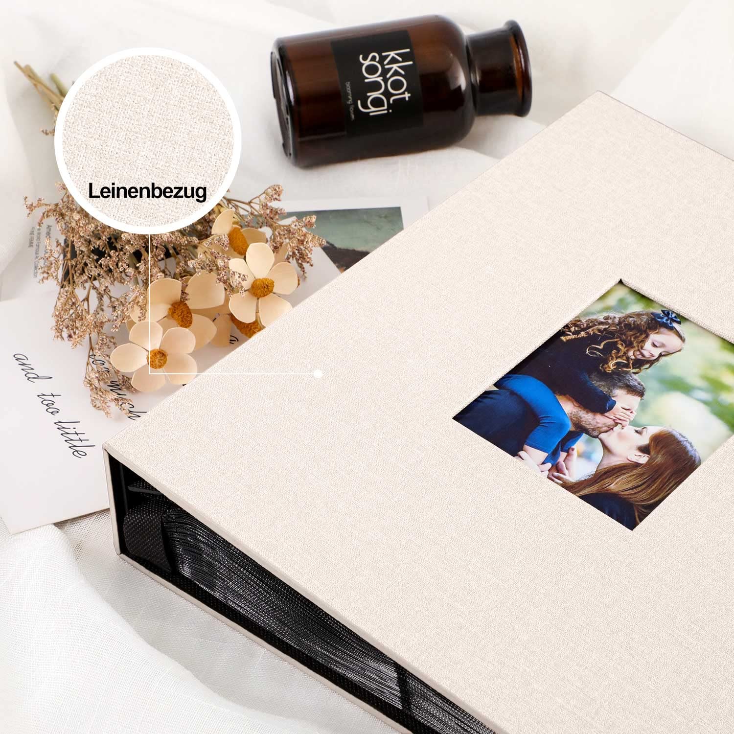 Lanpn 10x15 400-Photo Album – Linen, Portrait Format, Beige (Copy)