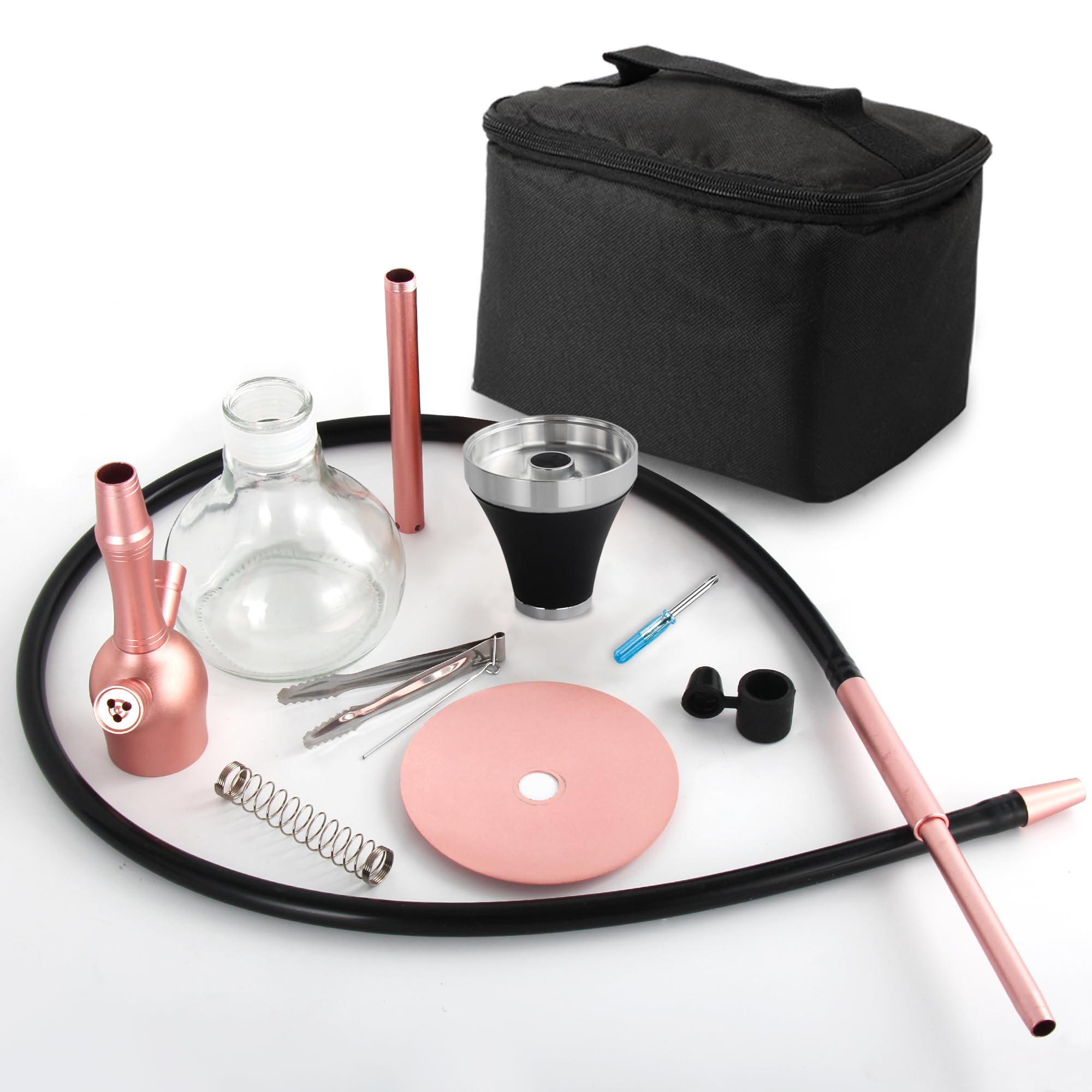 Premium Portable Hookah with Case – Silicone and Stainless Steel