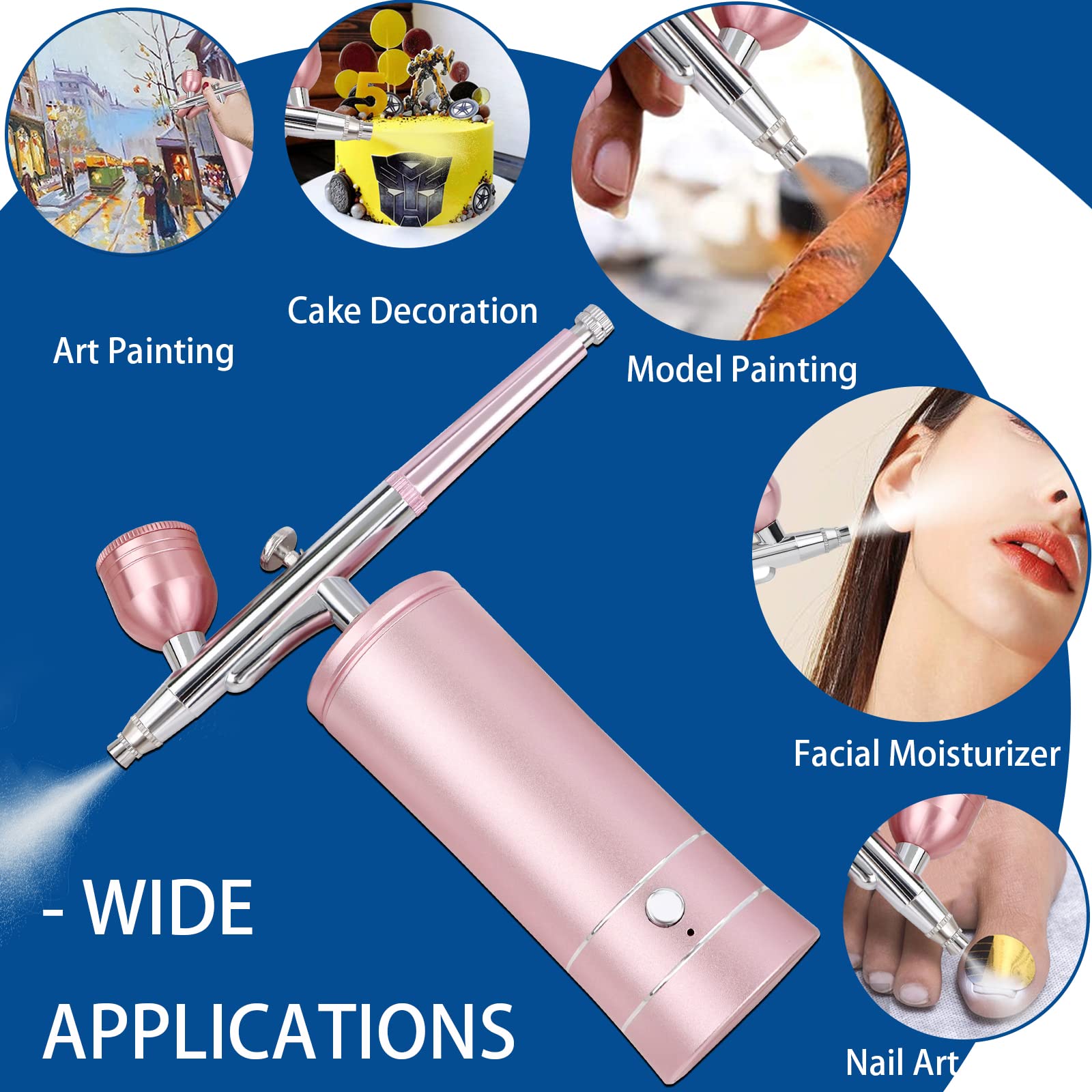 Awsuc Cordless Airbrush Kit with Compressor - For Nails