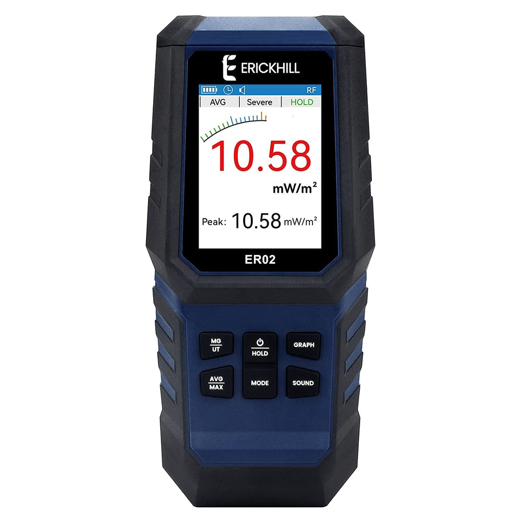 Miernik EMF ER-02 cyfrowy detektor promieniowania ładowalny tester pola magnetycznego – Czarny