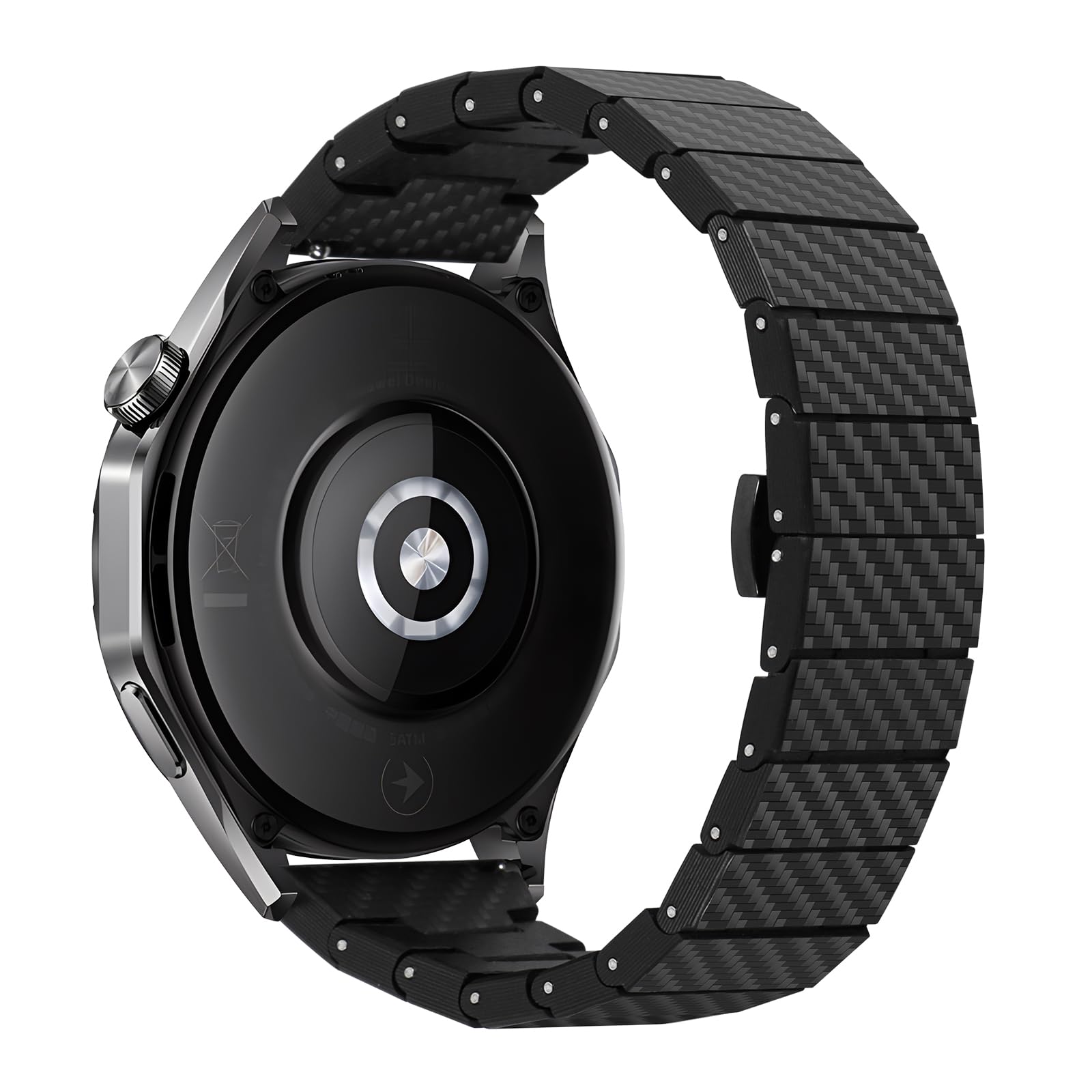 22mm Carbon Fiber Strap – Huawei / Samsung / Amazfit, Black