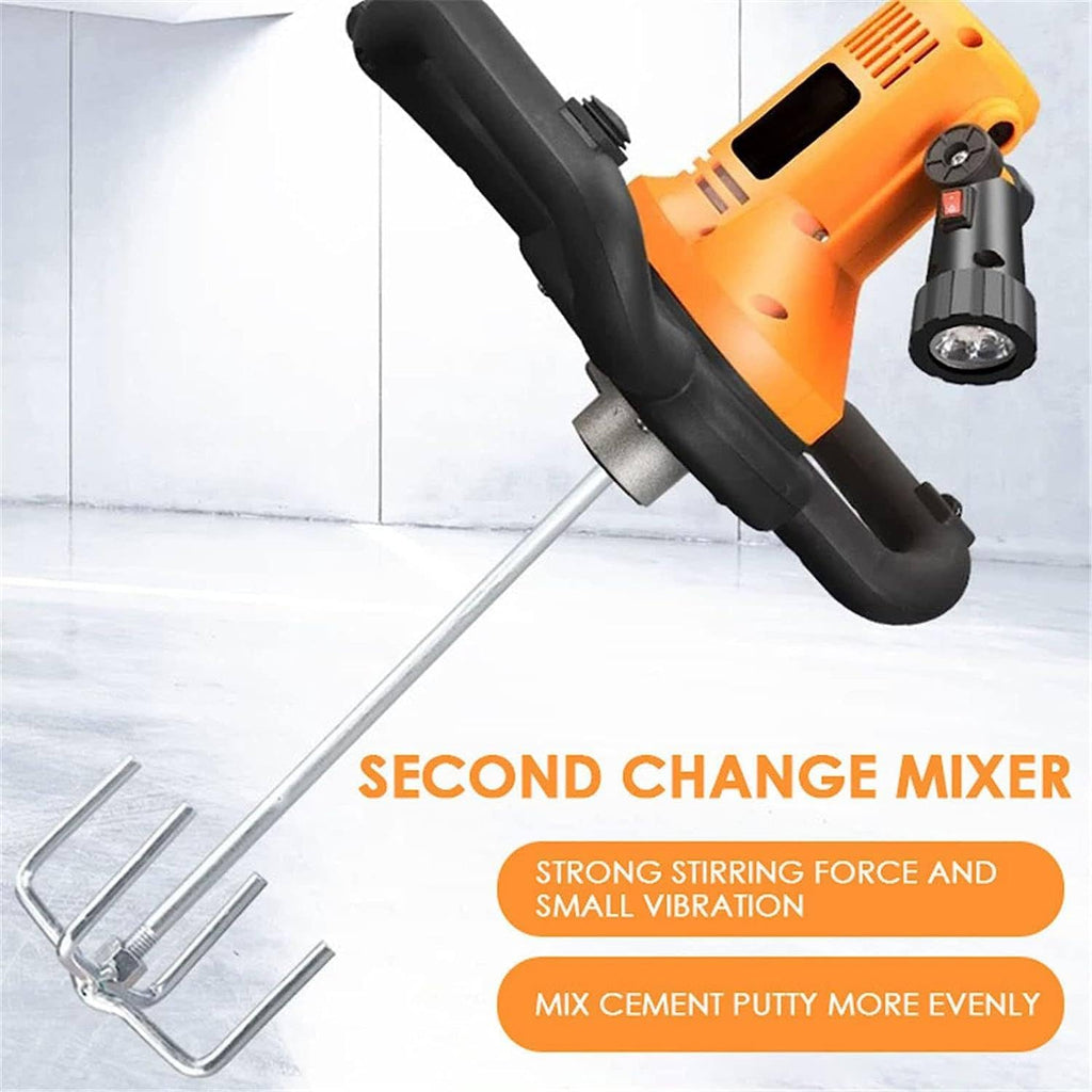 2-in-1 Electric Concrete Mixer Wall Smoothing Machine – 1680W 380mm