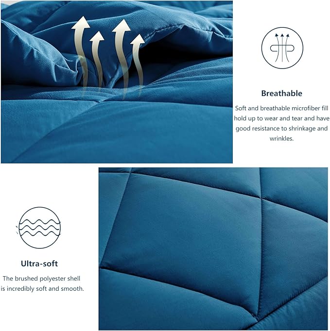WAVVE All-Season Duvet 240×260 cm – 300 g/m² microfiber, box stitching, 4 seasons