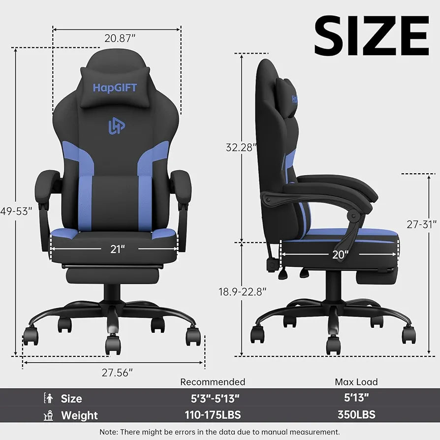 Ergonomiczny Fotel Gamingowy z Masażem – HapGIFT