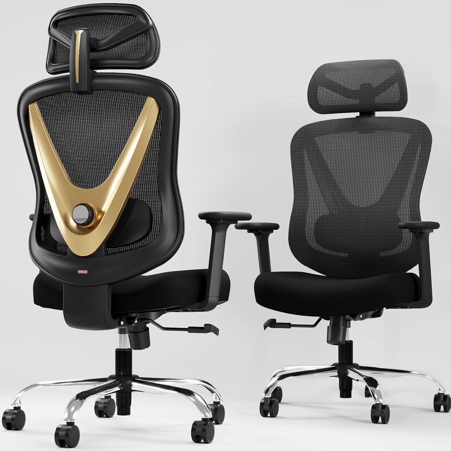 Ergonomic office chair with 3D lumbar support