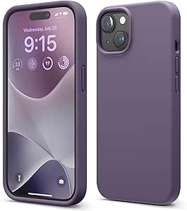 Elago Silikonowe Etui do iPhone 15 Pro Max – Wyściółka z Mikrofibry, Ciemnofioletowe